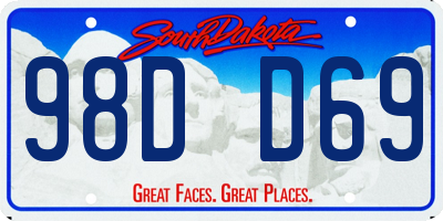 SD license plate 98DD69