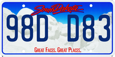 SD license plate 98DD83