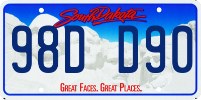 SD license plate 98DD90