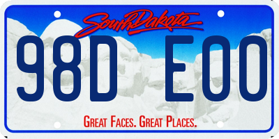 SD license plate 98DE00