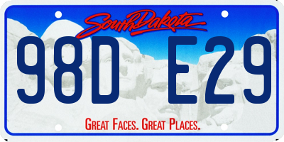 SD license plate 98DE29
