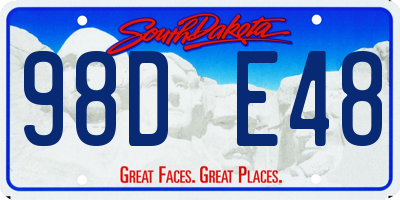 SD license plate 98DE48
