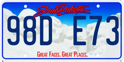 SD license plate 98DE73