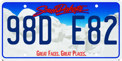 SD license plate 98DE82