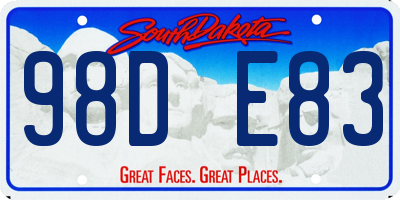 SD license plate 98DE83