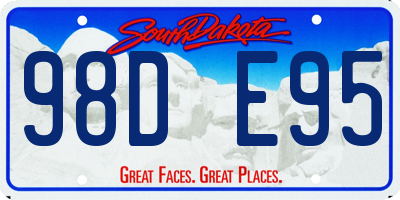 SD license plate 98DE95
