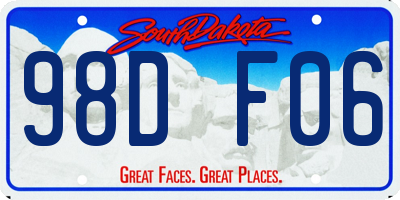 SD license plate 98DF06