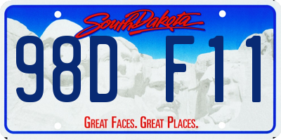 SD license plate 98DF11