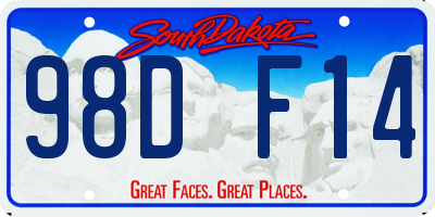 SD license plate 98DF14