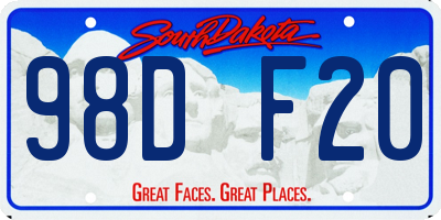 SD license plate 98DF20