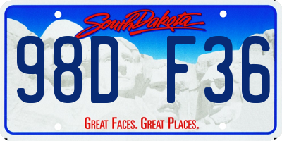 SD license plate 98DF36