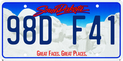 SD license plate 98DF41