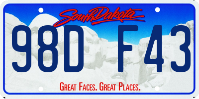 SD license plate 98DF43