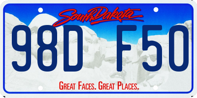SD license plate 98DF50