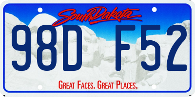 SD license plate 98DF52