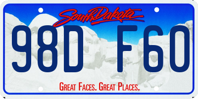 SD license plate 98DF60