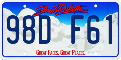 SD license plate 98DF61