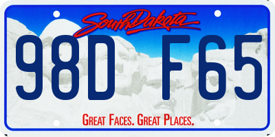 SD license plate 98DF65