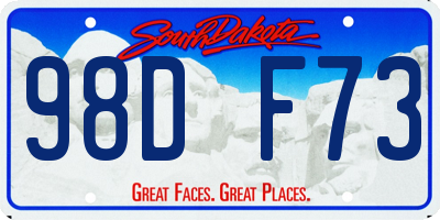 SD license plate 98DF73