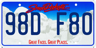 SD license plate 98DF80