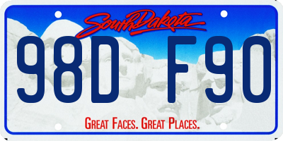 SD license plate 98DF90