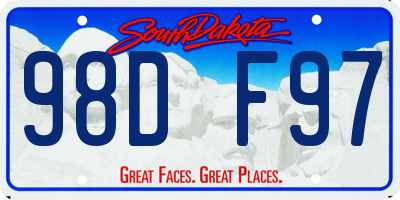 SD license plate 98DF97
