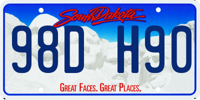 SD license plate 98DH90