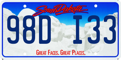 SD license plate 98DI33