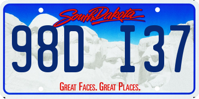 SD license plate 98DI37