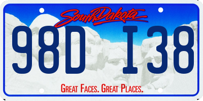 SD license plate 98DI38