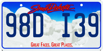 SD license plate 98DI39