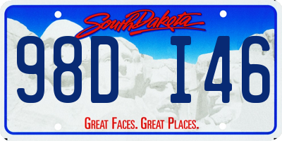 SD license plate 98DI46