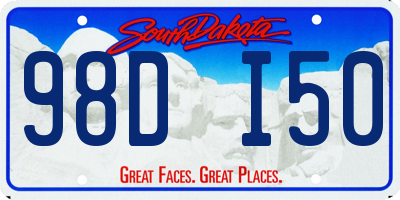 SD license plate 98DI50