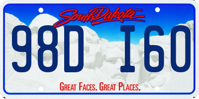 SD license plate 98DI60