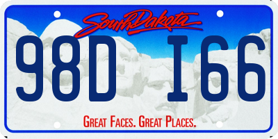 SD license plate 98DI66