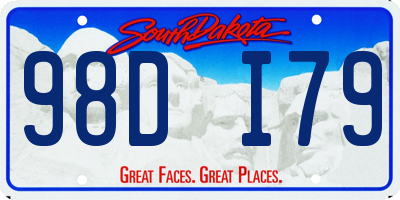 SD license plate 98DI79