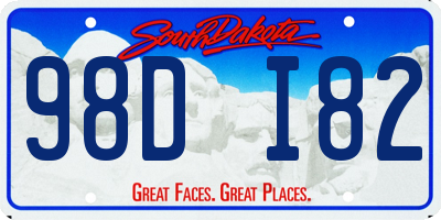 SD license plate 98DI82