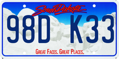 SD license plate 98DK33