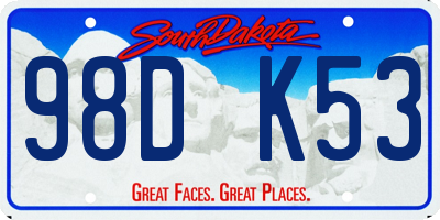 SD license plate 98DK53