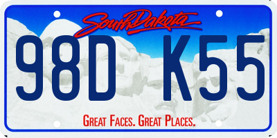 SD license plate 98DK55