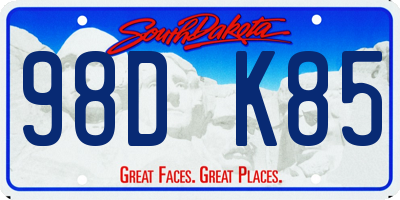 SD license plate 98DK85