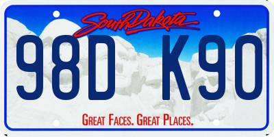 SD license plate 98DK90