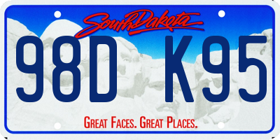 SD license plate 98DK95