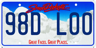 SD license plate 98DL00