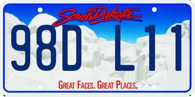 SD license plate 98DL11