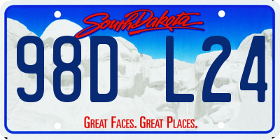 SD license plate 98DL24