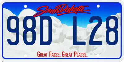 SD license plate 98DL28