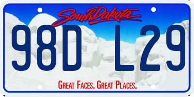 SD license plate 98DL29