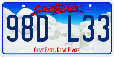 SD license plate 98DL33