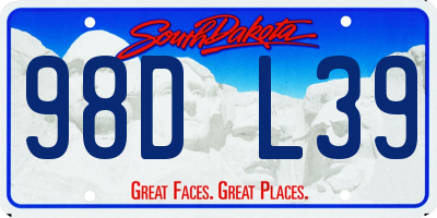 SD license plate 98DL39